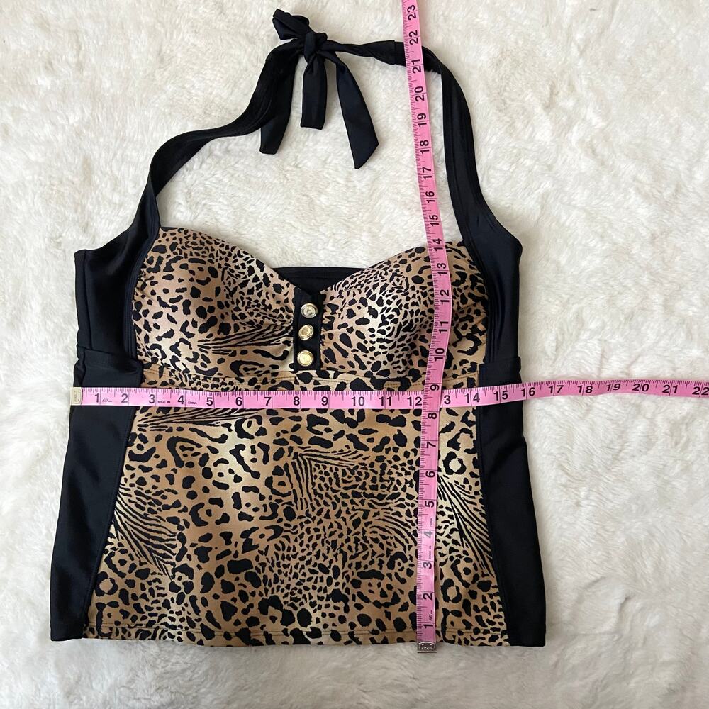Cheetah Print Tankini Swim Top - Picture 5 of 5